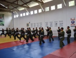Prajurit Kodim 0411/Kota Metro Ikuti UKT Sabuk Putih ke Kuning Pencak Silat Militer