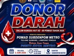 HUT POMAD KE 80 TH 2026 Menyelenggarakan Donor Darah