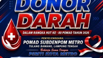 HUT POMAD KE 80 TH 2026 Menyelenggarakan Donor Darah